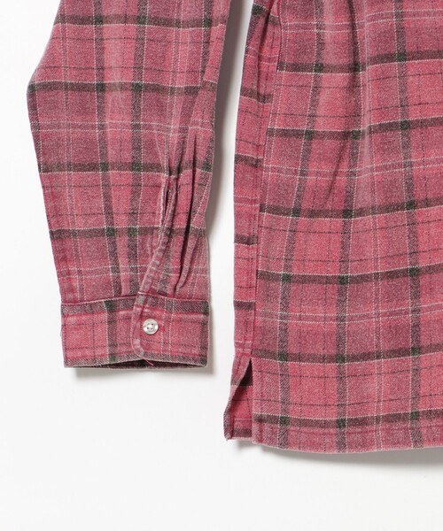 BEAMS HEART（ビームスハート）の「フェードチェック オープンカラー ネルシャツ【ユニセックス】（シャツ/ブラウス・メンズ・レッド/グリーン・LARGE/MEDIUM/SMALL）」の20枚目の写真