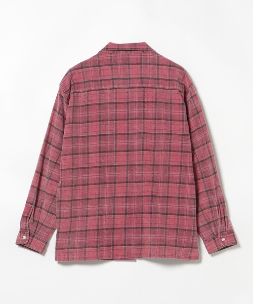 BEAMS HEART（ビームスハート）の「フェードチェック オープンカラー ネルシャツ【ユニセックス】（シャツ/ブラウス・メンズ・レッド/グリーン・LARGE/MEDIUM/SMALL）」の21枚目の写真