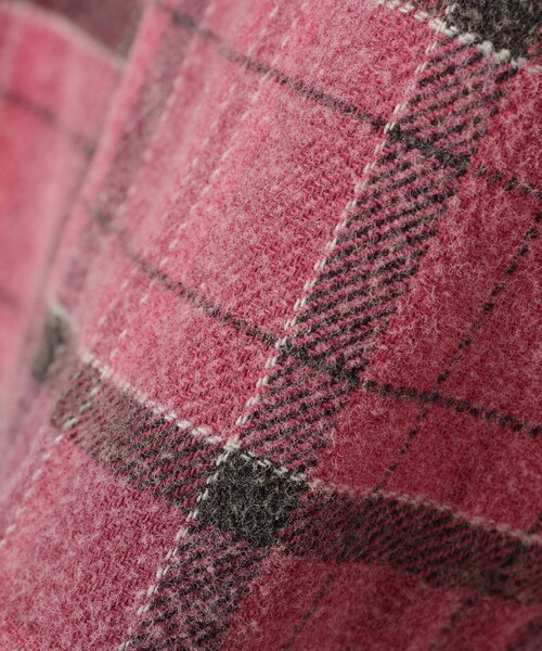 BEAMS HEART（ビームスハート）の「フェードチェック オープンカラー ネルシャツ【ユニセックス】（シャツ/ブラウス・メンズ・レッド/グリーン・LARGE/MEDIUM/SMALL）」の22枚目の写真