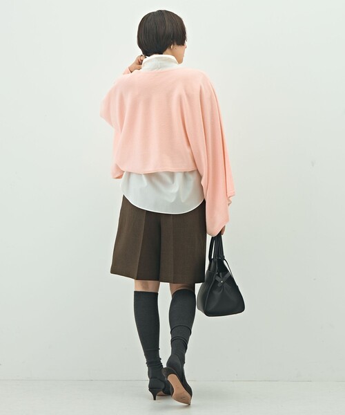 NOLLEY’S（ノーリーズ）の「12Gオルティアロングマフラー（ニット/セーター・レディース・ベビーピンク/オフホワイト/ライトグレー・38）」の22枚目の写真