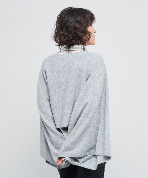 NOLLEY’S（ノーリーズ）の「12Gオルティアロングマフラー（ニット/セーター・レディース・ベビーピンク/オフホワイト/ライトグレー・38）」の7枚目の写真