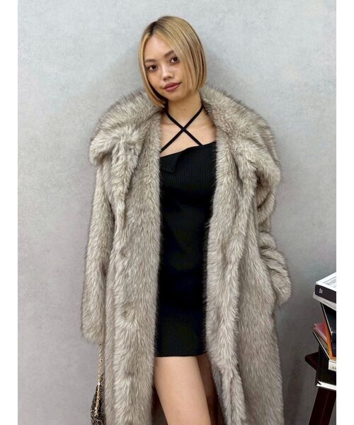 フェイクファーロングコート（ダッフルコート）｜EVRIS（エヴリス）の