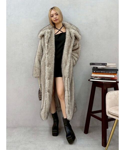 フェイクファーロングコート（ダッフルコート）｜EVRIS（エヴリス）の