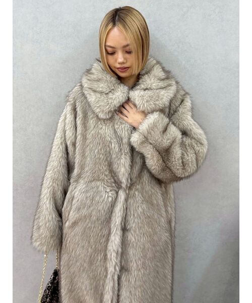 セール】フェイクファーロングコート（ダッフルコート）｜EVRIS