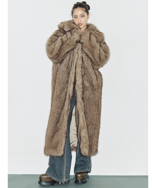 セール】フェイクファーロングコート（ダッフルコート）｜EVRIS