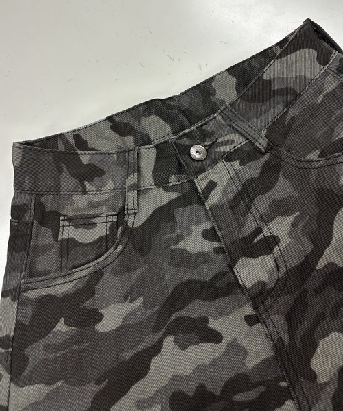 Kuroba(クロバ)の「迷彩柄ワイドルーズパンツ(その他パンツ・レディース・ブラック・S/M/L)」の7枚目の写真