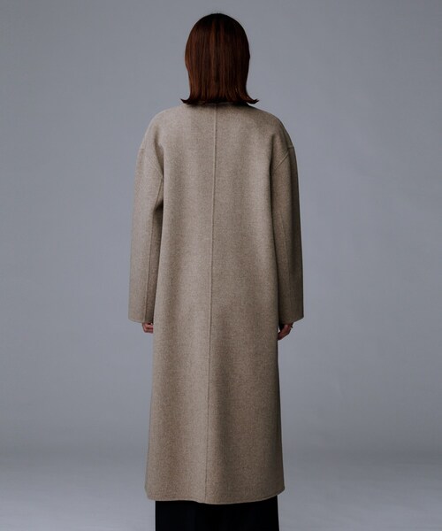 UNTITLED（アンタイトル）の「【ロング丈/軽やか】テーラード　リバーコート（チェスターコート・レディース・ベージュ/ナチュラル・04/00/01/02/03/44/48）」の17枚目の写真