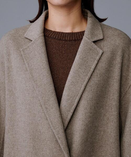 UNTITLED（アンタイトル）の「【ロング丈/軽やか】テーラード　リバーコート（チェスターコート・レディース・ベージュ/ナチュラル・04/00/01/02/03/44/48）」の18枚目の写真