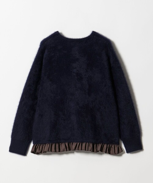 UNITED ARROWS（ユナイテッドアローズ）の「フォックスカシミヤ フリルコンビ カーディガン（カーディガン/ボレロ・レディース・ダークグレー/ネイビー/ブラック・FREE）」の11枚目の写真