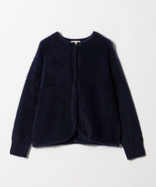 フォックスカシミヤ フリルコンビ カーディガン（カーディガン/ボレロ