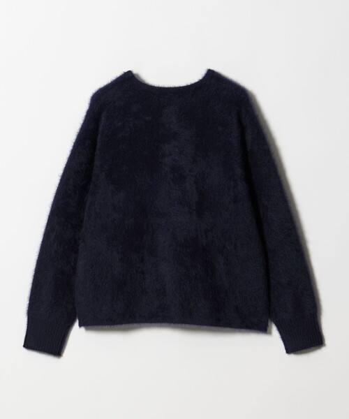 フォックスカシミヤ フリルコンビ カーディガン（カーディガン