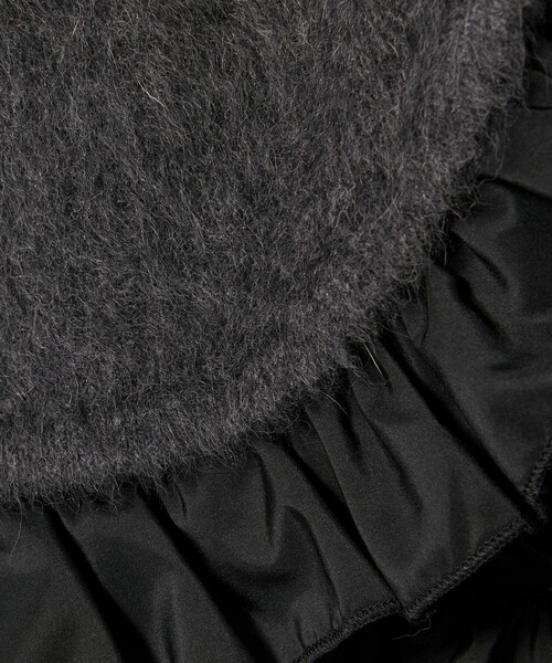 フォックスカシミヤ フリルコンビ カーディガン（カーディガン/ボレロ