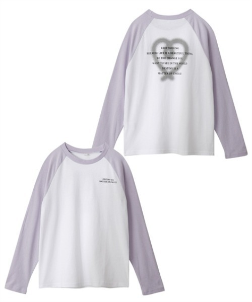 セール】綿100% プリントTシャツ 長袖(Tシャツ/カットソー セール】綿100% プリントTシャツ 長袖(Tシャツ/カットソー