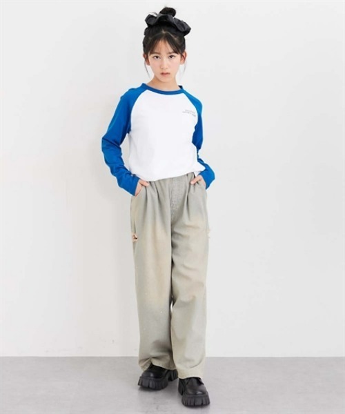 QUNTSTYLE（キュントスタイル）の「長袖プリントＴシャツ　<綿100%>（Tシャツ/カットソー・キッズ・ホワイト系1/ホワイト系2/ブラック/サックスブルー/ブルー/ラベンダー・140/150/160）」の17枚目の写真