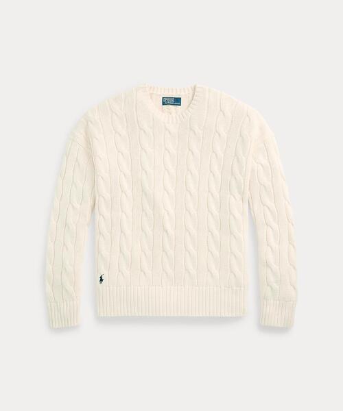 POLO RALPH LAUREN(ポロ ラルフ ローレン)の「ビッグ フィット ケーブルニット コットン セーター(ニット/セーター・メンズ・ナチュラル・XS/S/M/L)」の7枚目の写真