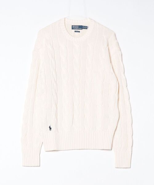 POLO RALPH LAUREN(ポロ ラルフ ローレン)の「ビッグ フィット ケーブルニット コットン セーター(ニット/セーター・メンズ・ナチュラル・XS/S/M/L)」の3枚目の写真