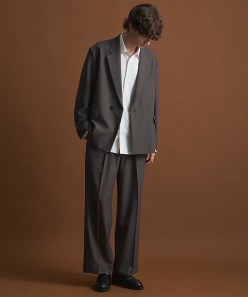 PUBLIC TOKYO（パブリックトウキョウ）の「〈セットアップ対応〉GRツイル リラックスジャケット（セットアップ・メンズ・ダークブラウン/グレー/ブラック・1/2）」の20枚目の写真