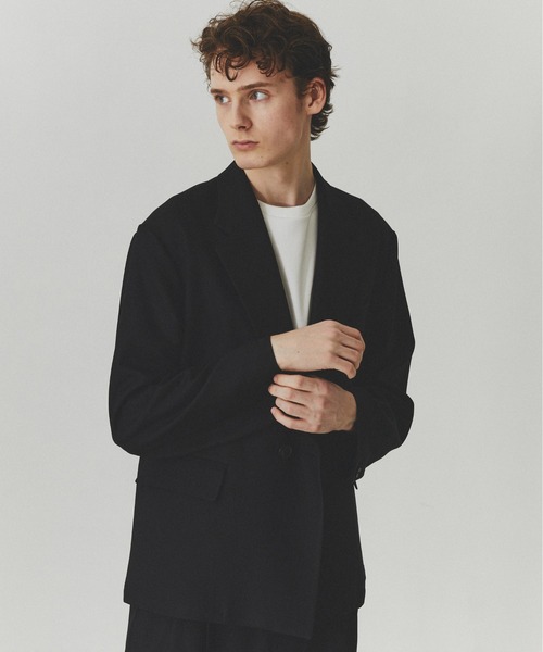 PUBLIC TOKYO（パブリックトウキョウ）の「〈セットアップ対応〉GRツイル リラックスジャケット　/体温調節機能/オフィスカジュアル/ビジネス/通勤/洗濯機洗い可/ウォッシャブル（セットアップ・メンズ・ダークブラウン/グレー/ブラック・1/2）」の2枚目の写真