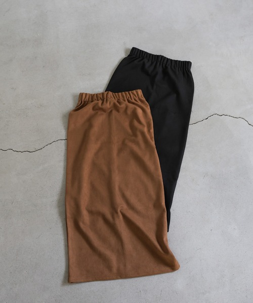 select MOCA(セレクトモカ)の「フェイクスエードナロースカート(スカート・レディース・モカ/ブラック/アイボリー・MEDIUM/LARGE)」の17枚目の写真