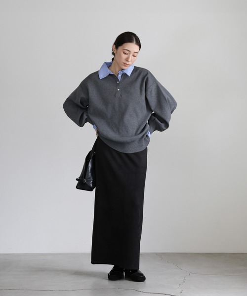 select MOCA(セレクトモカ)の「フェイクスエードナロースカート(スカート・レディース・モカ/ブラック/アイボリー・MEDIUM/LARGE)」の5枚目の写真