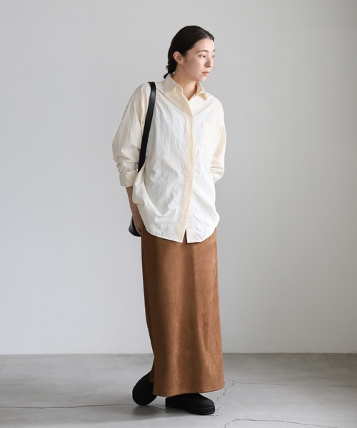 select MOCA(セレクトモカ)の「フェイクスエードナロースカート(スカート・レディース・モカ/ブラック/アイボリー・MEDIUM/LARGE)」の8枚目の写真