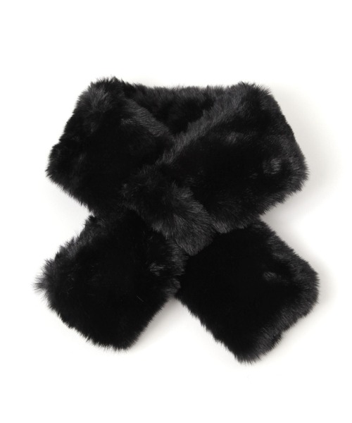 FOUND GOOD（ファウンドグッド）の「Fファーマフラー（マフラー・レディース・ベージュ/ブラック/グレー系5/グレー系2・FREE）」の2枚目の写真