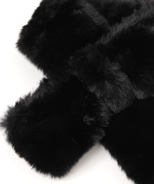 FOUND GOOD（ファウンドグッド）の「Fファーマフラー（マフラー・レディース・ベージュ/ブラック/グレー系5/グレー系2・FREE）」の6枚目の写真