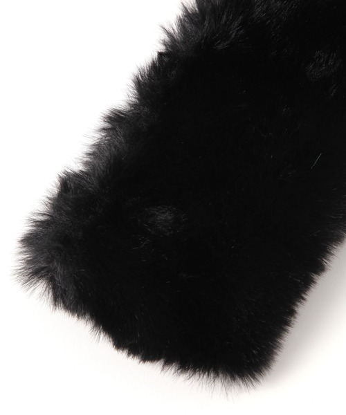 FOUND GOOD（ファウンドグッド）の「Fファーマフラー（マフラー・レディース・ベージュ/ブラック/グレー系5/グレー系2・FREE）」の7枚目の写真