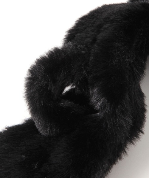 FOUND GOOD（ファウンドグッド）の「Fファーマフラー（マフラー・レディース・ベージュ/ブラック/グレー系5/グレー系2・FREE）」の8枚目の写真