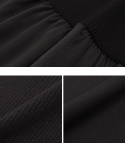 KOBE LETTUCE（コウベレタス）の「[ 田中亜希子さんコラボ ]選べるネック ニットトップスドッキングワンピース（ワンピース・レディース・ブラック/ブラウン系/ブラック系/グレー系1/グレー系/ブラウン系1・M/PM）」の21枚目の写真