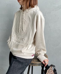 PARIS SAINT-GERMAIN（パリサンジェルマン）の「[PARIS SAINT-GERMAIN/パリ・サン＝ジェルマン] PSG POLYSUEDE エンボスサークルロゴ スウェットパーカー（パーカー）」