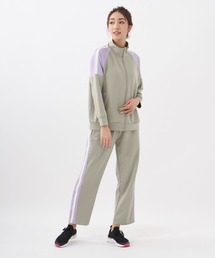 【OP:オーピー】レディースダンボールニット上下セット　ジャージ　ブルゾン　セットアップ SETUP　トラックジャケット　トラックパンツ　ジム　フィットネス
