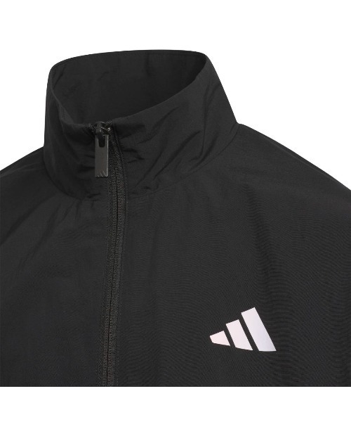 adidas（アディダス）の「アディダス adidas ガールズ ウーブン ルーズフィット フルジップ ジャケット（ナイロンジャケット・キッズ・ブラック/パープル・110cm/120cm/130cm/140cm/150cm/160cm）」の8枚目の写真