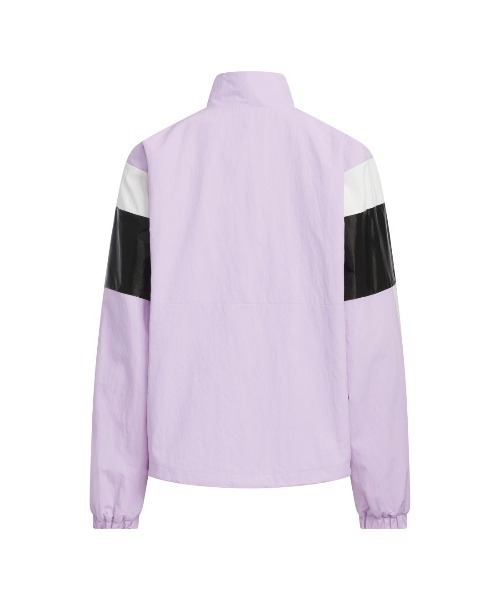 adidas（アディダス）の「アディダス adidas ガールズ ウーブン ルーズフィット フルジップ ジャケット（ナイロンジャケット・キッズ・ブラック/パープル・110cm/120cm/130cm/140cm/150cm/160cm）」の3枚目の写真