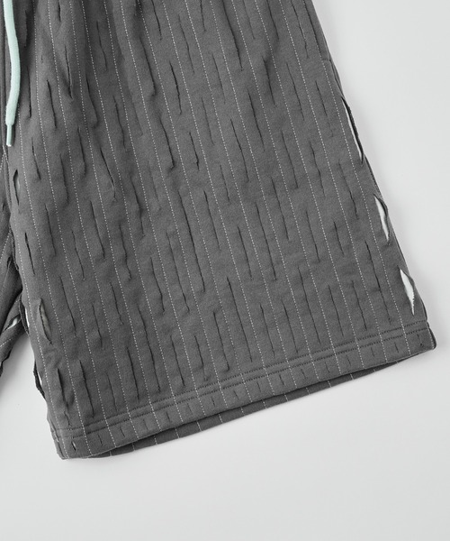 styles(スタイルス)の「PAS UNE MARQUE DOUBLE-PANELLED DISTRESSED SHORT 504(その他パンツ・メンズ・ダークグレー・2/3)」の4枚目の写真