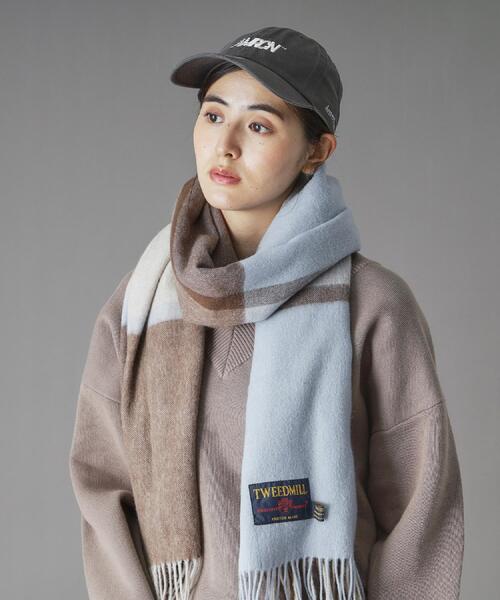 TWEED MILL（ツイードミル）の「TWEED MILL（ツィードミル）チェックストール（ストール/ショール・レディース・グリーン系その他3/ベージュ系1/ブラウン系2・00）」の4枚目の写真