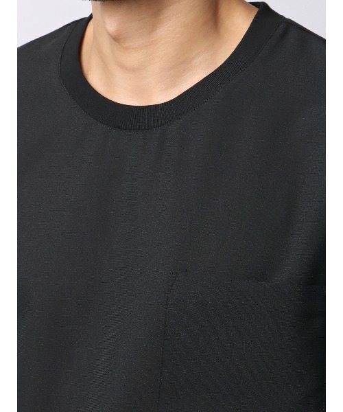 SUIT SQUARE(スーツスクエア)の「半袖Tシャツ 吸水速乾 ストレッチ 防シワ トロピカル 無地(Tシャツ/カットソー・メンズ・ベージュ系/ブラック系・LL/L/M/S)」の10枚目の写真