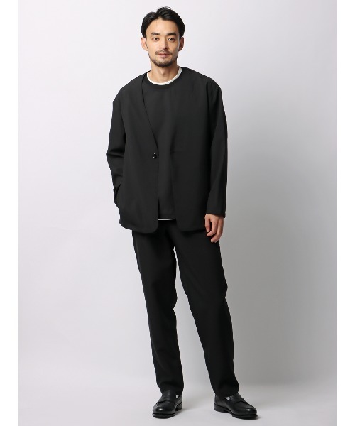 SUIT SQUARE(スーツスクエア)の「半袖Tシャツ 吸水速乾 ストレッチ 防シワ トロピカル 無地(Tシャツ/カットソー・メンズ・ベージュ系/ブラック系・LL/L/M/S)」の4枚目の写真