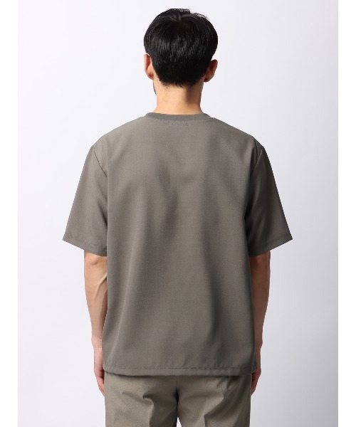 SUIT SQUARE(スーツスクエア)の「半袖Tシャツ 吸水速乾 ストレッチ 防シワ トロピカル 無地(Tシャツ/カットソー・メンズ・ベージュ系/ブラック系・LL/L/M/S)」の16枚目の写真