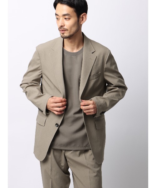 SUIT SQUARE(スーツスクエア)の「半袖Tシャツ 吸水速乾 ストレッチ 防シワ トロピカル 無地(Tシャツ/カットソー・メンズ・ベージュ系/ブラック系・LL/L/M/S)」の5枚目の写真