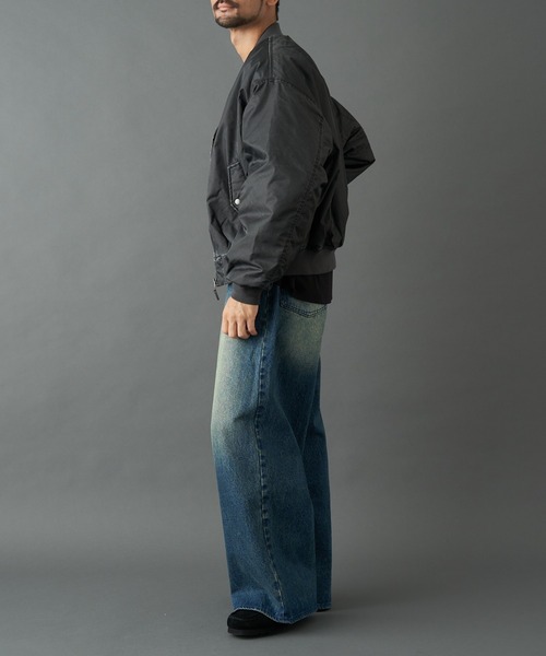 COLONY 2139(コロニートゥーワンスリーナイン)の「フェード加工MA-1(ブルゾン・メンズ・ブラック/グレー・MEDIUM/LARGE)」の7枚目の写真