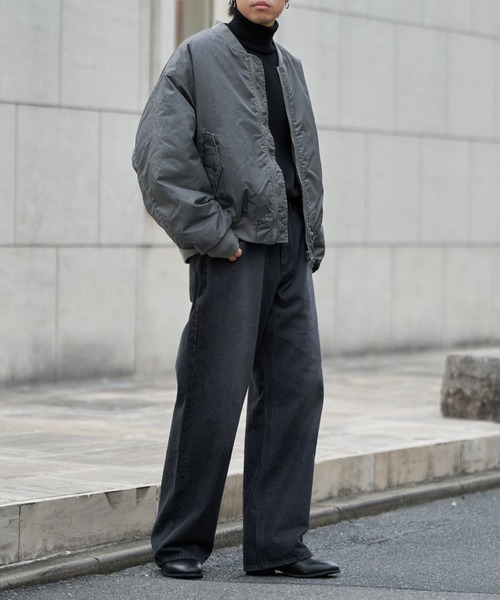 COLONY 2139(コロニートゥーワンスリーナイン)の「フェード加工MA-1(ブルゾン・メンズ・ブラック/グレー・MEDIUM/LARGE)」の12枚目の写真