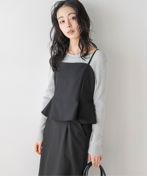 AMELY(エミリー)の「ペプラムキャミ&タイトスカート(セットアップ・レディース・グレー系/ベージュ/ブラック/ブラウン・M/L)」の19枚目の写真