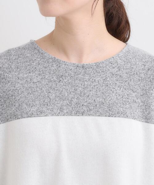 SHOO・LA・RUE(シューラルー)の「【S-LL】インしないで着られる 3段切り替えトップス(Tシャツ/カットソー・レディース・ブラック系4/グレー系4/ワイン系6/ブルーグリーン・01/02/03/04)」の9枚目の写真