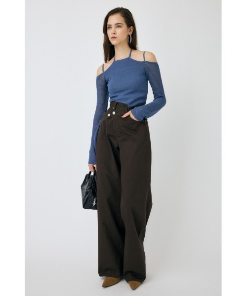 CROSS CHINO WIDE STRAIGHT（デニムパンツ）｜MOUSSY（マウジー