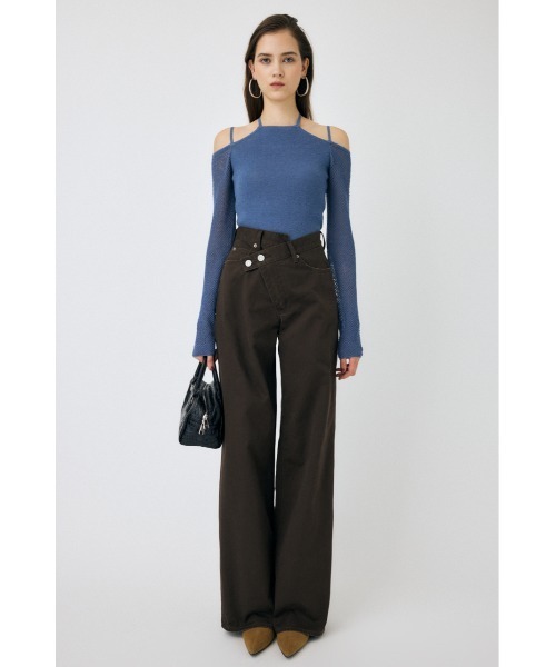 新作【moussy】 cross chino wide straight CROSS CHINO WIDE STRAIGHT（デニムパンツ）｜MOUSSY（マウジー