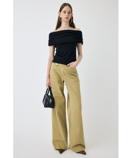 CROSS CHINO WIDE STRAIGHT（チノパンツ）｜MOUSSY（マウジー