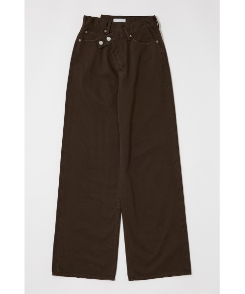 moussy CROSS CHINO WIDE STRAIGHT ブラウン 0 CROSS CHINO WIDE STRAIGHT（チノパンツ）｜MOUSSY（マウジー）の