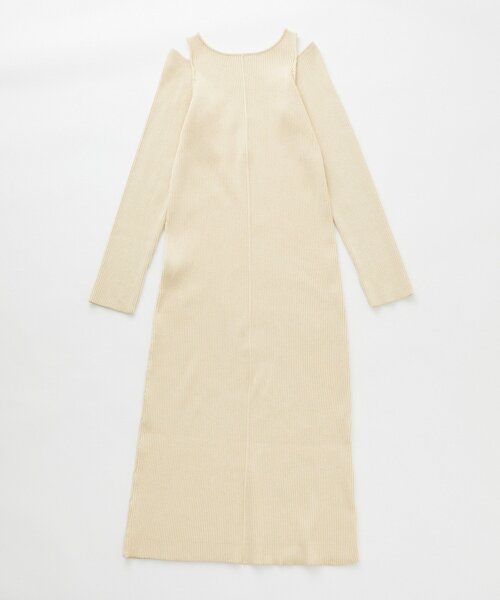 mline（エムライン）の「[mline]カットアウト ニットワンピース（ワンピース・レディース・アイボリー/チャコールグレー/ブラウン/モカ・1/2）」の20枚目の写真