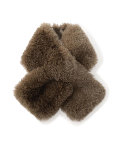 FREE'S MART（フリーズマート）の「◆フェイクファーティペット（マフラー・レディース・ホワイト/ブラウン・ﾌﾘ-）」の11枚目の写真